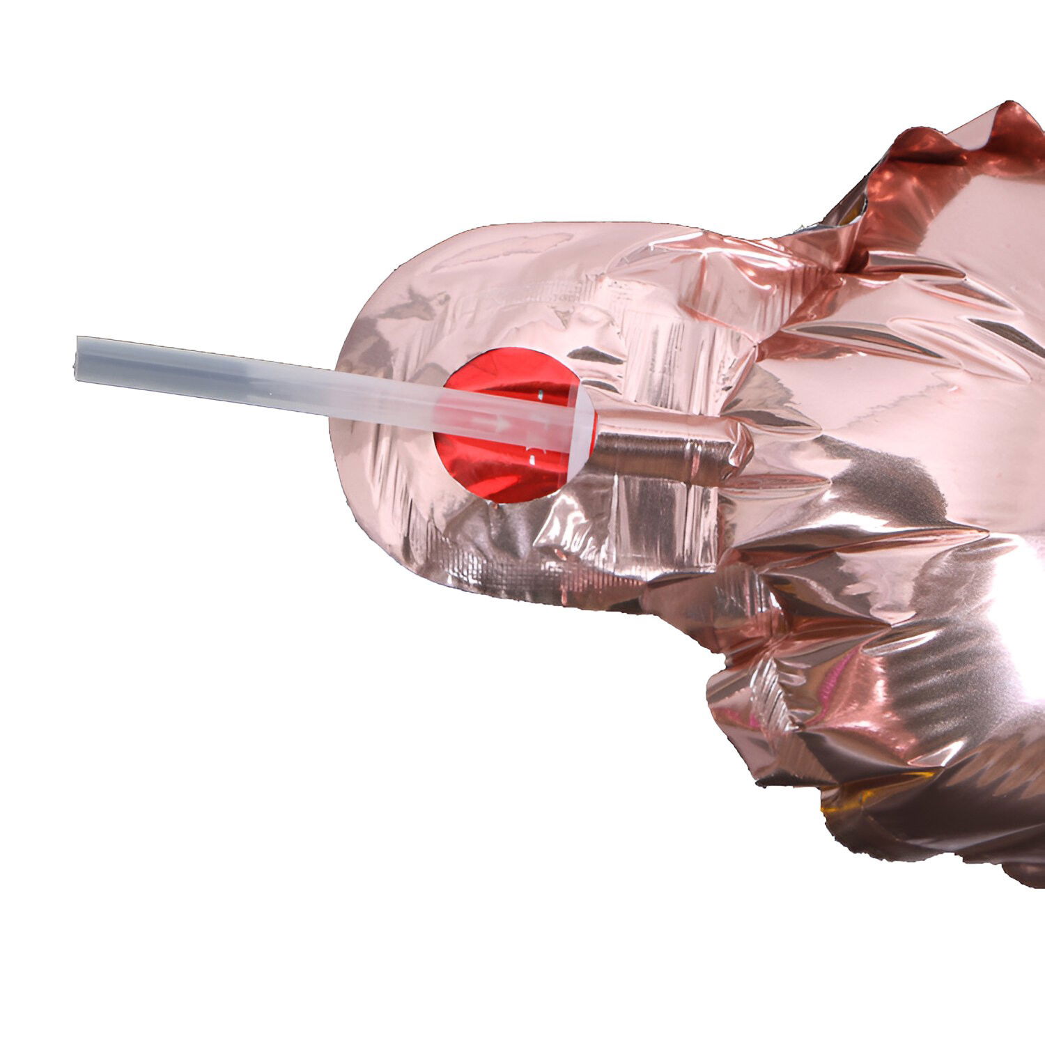 Accesorii Baloane - Pai pentru Baloane din Folie, Flippy, Pai din Plastic pentru Umflarea Baloanelor din Folie, Lungime 8 cm, Transparent