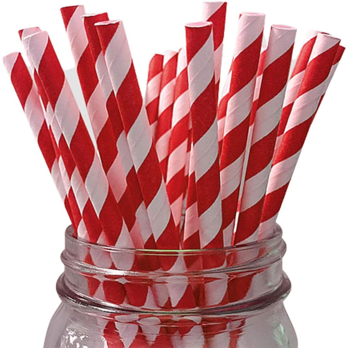 Set 16 Paie, Flippy, pentru Masa de Craciun, din Hartie, 19.7 cm,Alb-Rosu [6]