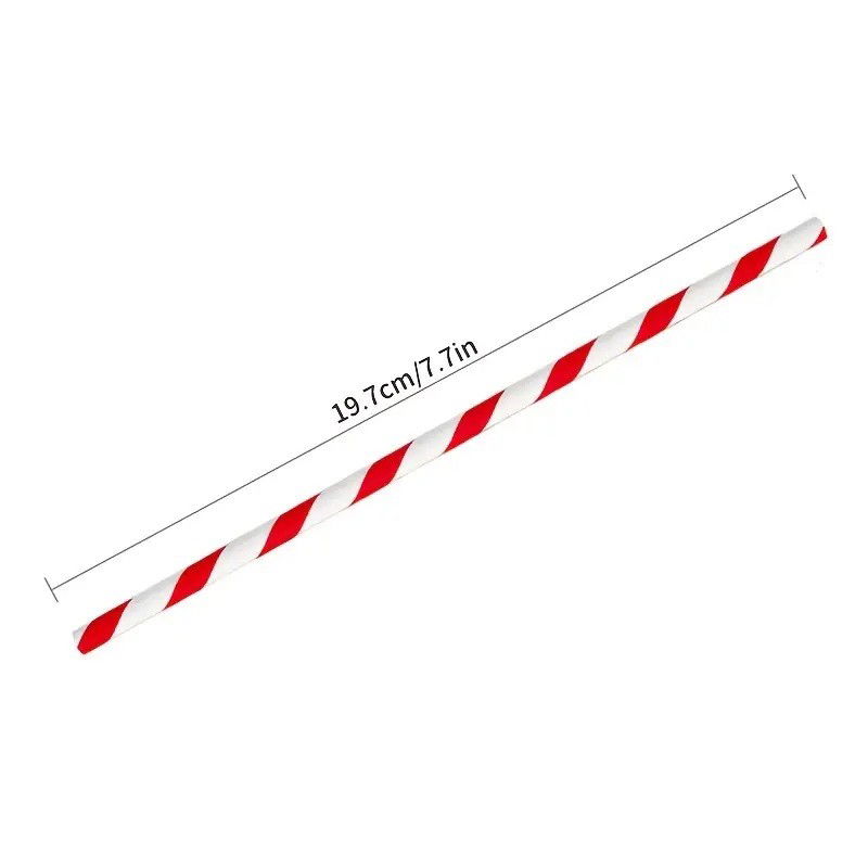 Articole Servire Masa - Set 16 Paie, Flippy, pentru Masa de Craciun, din Hartie, 19.7 cm,Alb-Rosu