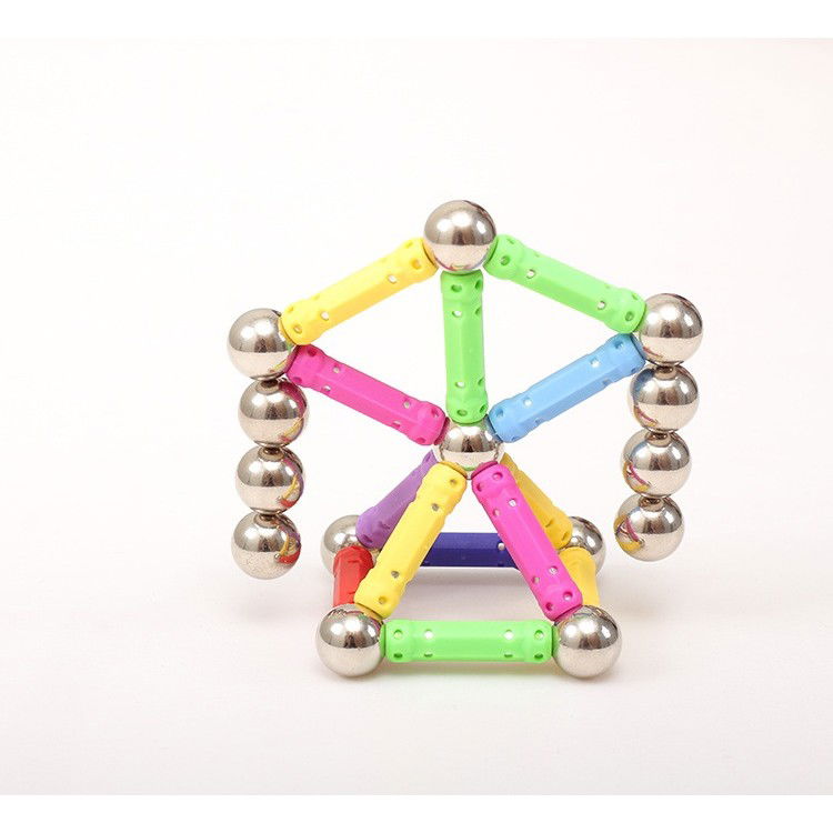 Set 178 Piese Betisoare Magnetice, Flippy, din Plastic/Magnet, +3 Ani, Multicolor [6]