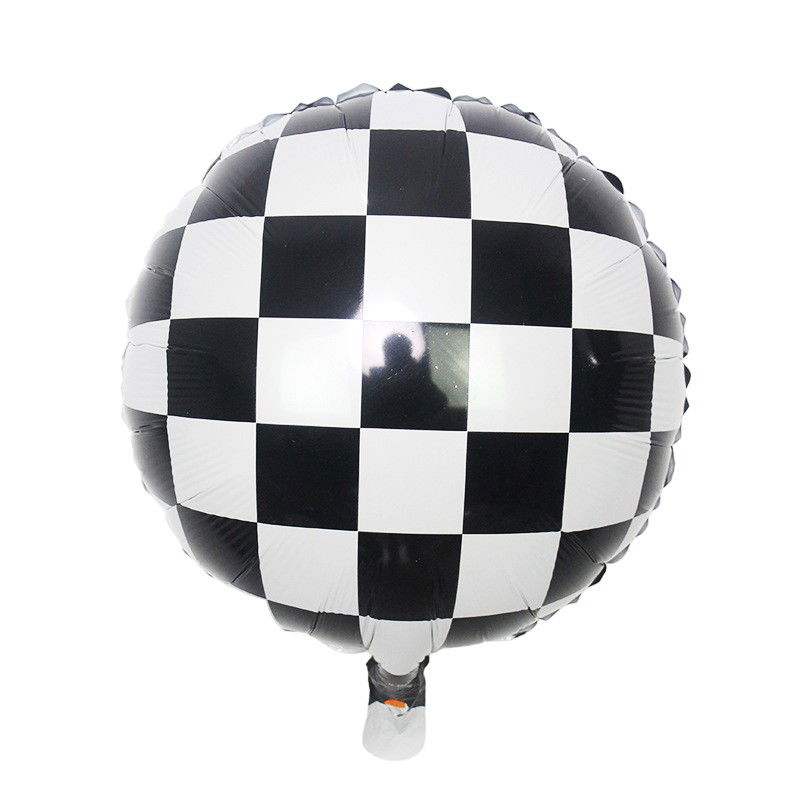 Figurine si Baloane 3D - Set 2 Baloane din Folie Metalizata, Flippy, Figurine Cerc si Casca, Model Curse, 75-80 cm cm, Ambalaj Individual, Pai Inclus, Umflare cu Aer sau Heliu, Multicolor