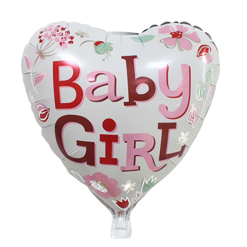 Set 2 Baloane din Folie Metalizata, Flippy, Figurine Inima si Cerc, Tema Botez Fetita, 45 cm, Ambalaj Individual, Pai Inclus, Umflare cu Aer sau Heliu, Roz [3]