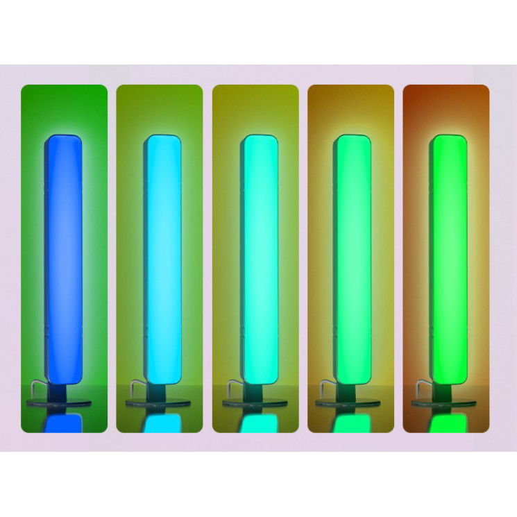 Set 2 Lampi de Birou, Flippy, RGB Colorat, 28 LED, Putere 5V, Telecomanda cu 24 de Taste, Cablu USB, Negru, 25.5x4x3.5cm [4]