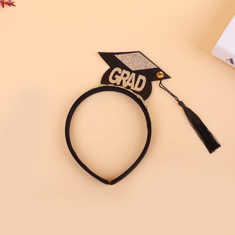 Set din 2 Piese pentru Absolvire, Flippy, Panglica si Coronita, Model I Graduated, Negru [9]