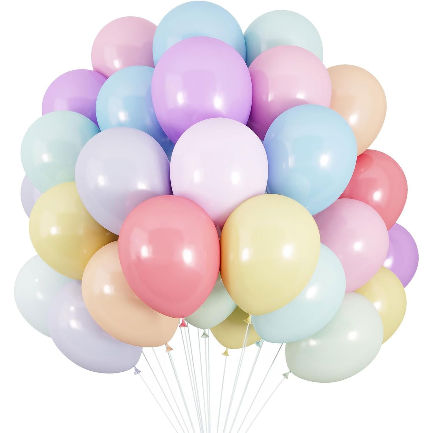 Baloane Latex - Set 25 Baloane din Latex, Flippy, Model Party, 13 cm, Multicolore, Culori Pale, 1 g