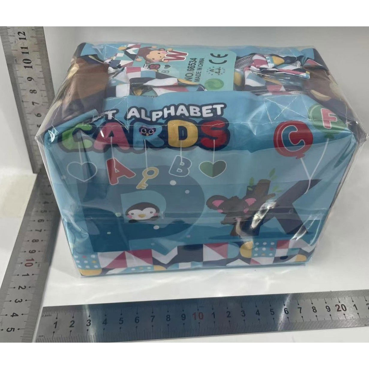 Set 26 Carduri din Panza cu Doua Fete, Flippy, Model Litere, Educational, Interactiv, Saculet Inclus, Multicolor [11]