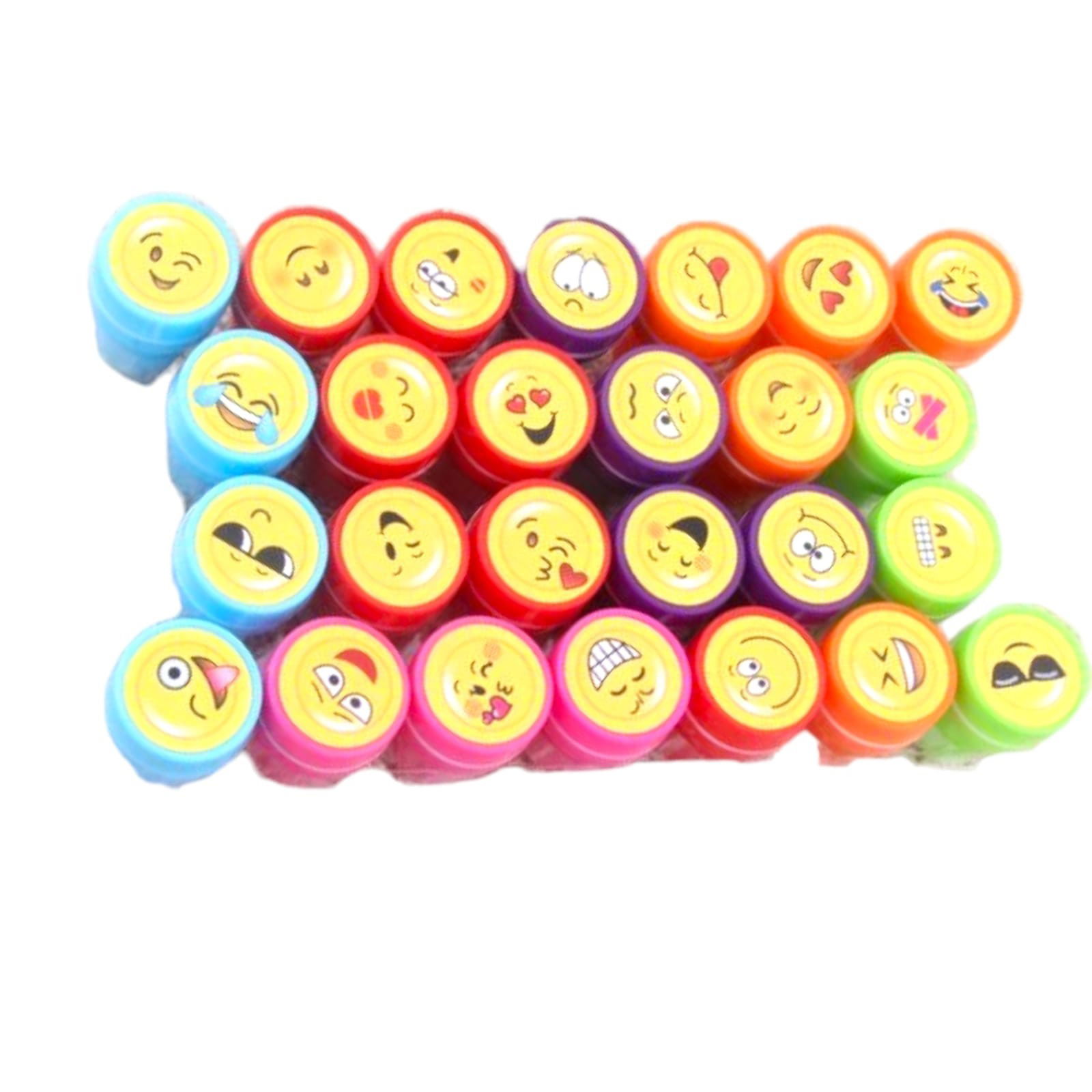 Set 26 Stampile, Flippy, pentru Copii 4-6 Ani, Model Fete Zambitoare Emoji, 20 x 10 x 2 cm, Multicolor [3]