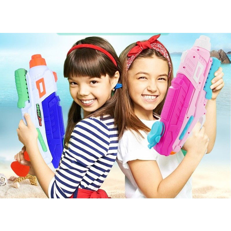 Set 2x Pistol cu Apa pentru Copii, Rezervor, Pentru Piscina/Plaja, Flippy, 6ani+, Roz + Albastru, 600 ML [9]