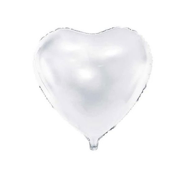 Set 3 Baloane din Folie Metalizata, Flippy, Model Inimi, Tema Ziua Indragostitilor, 45 cm, 2 Rosii, 1 Alb, Ambalaj Individual, Pai Inclus, Umflare cu Aer sau Heliu, Alb/Rosu [3]