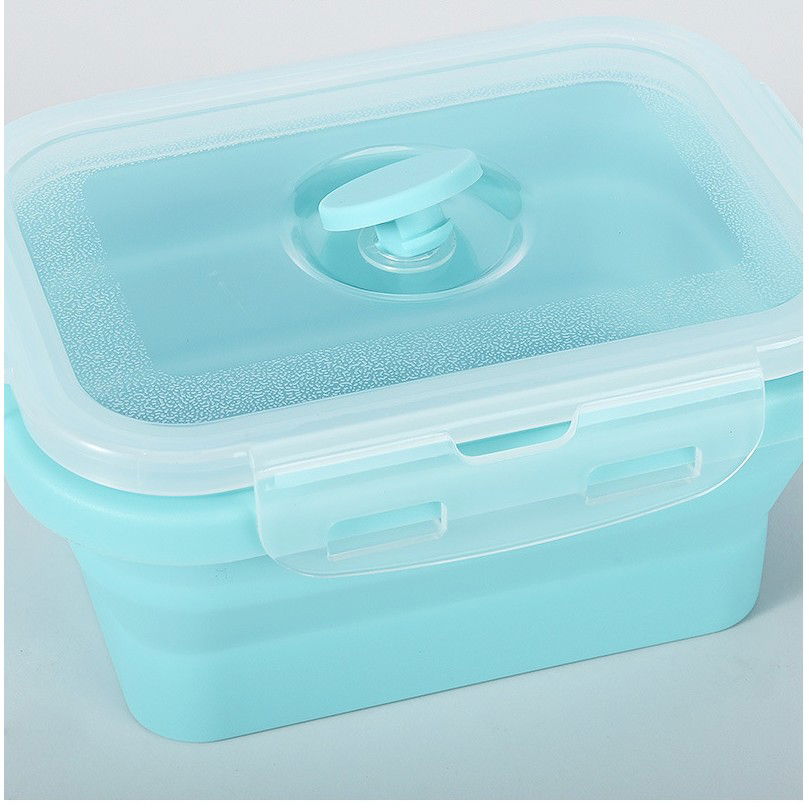 Set 3 caserole pliabile Flippy, din silicon, rezistenta la temperaturi ridicate, usor de depozitat si curatat, 350/500/800 ml, utilizare in cuptorul cu microunde, albastra [4]