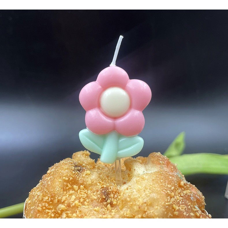 Set 3 Lumanari, Flippy, Tema Flori, Model 1, din Parafina, Multicolor [4]