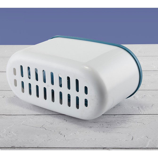 Set 3 Perii pentru Toaleta, Flippy, din Silicon, Perie Zimtata, Cap Flexibil, Suport Adeziv pentru Montarea pe Perete, 39 x 19 x 9.8 cm, Albastru/Alb [5]