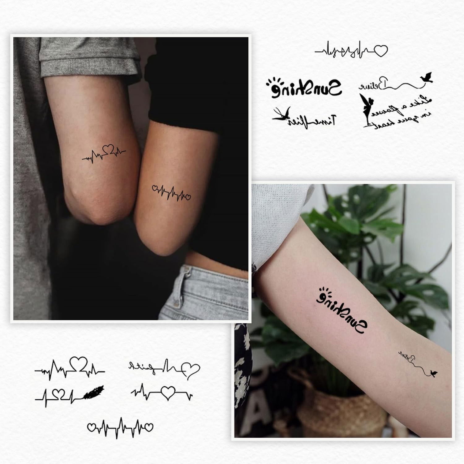 Set 30 Tatuaje Temporare, Flippy, pe Baza de Apa, Model 5, Negru [3]