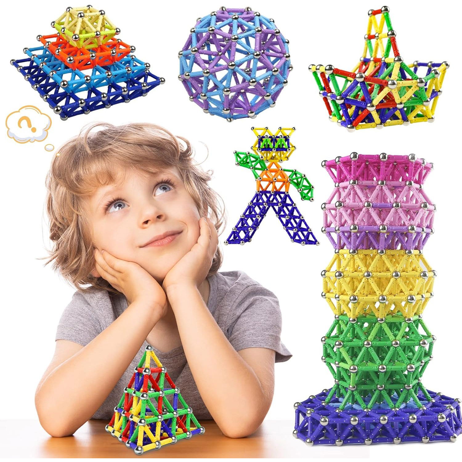Set 308 Piese Betisoare Magnetice, Flippy, din Plastic/Magnet, +3 Ani, Multicolor [3]
