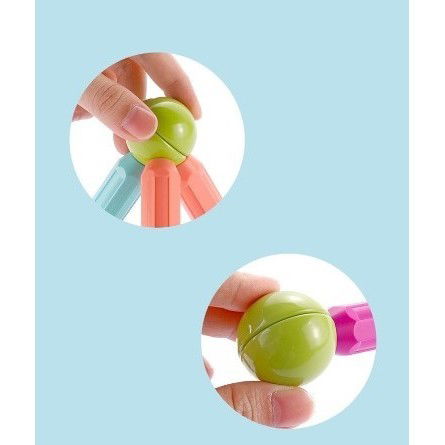 Set 36 piese magnetice de constructie, Flippy, Forme geometrice, Multicolor [6]