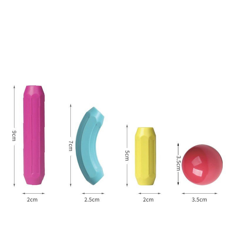 Set 36 piese magnetice de constructie, Flippy, Forme geometrice, Multicolor [7]