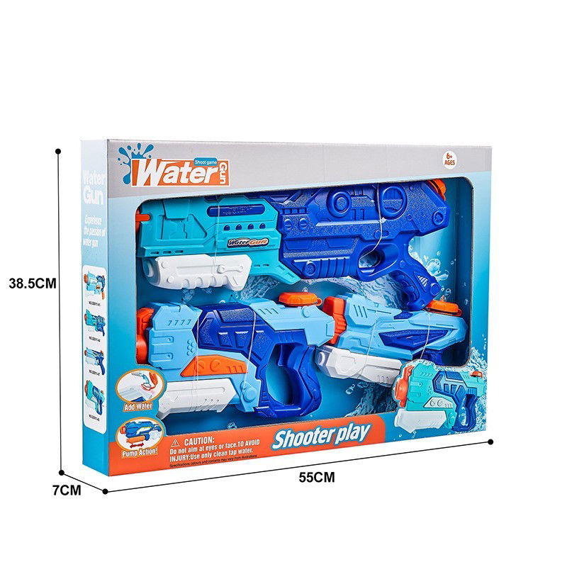 Set 3x Pistol cu Apa pentru Copii, Flippy, 6ani+, Albastru, 1x 1500 ML + 1x 500 ML + 1x 300 ML [8]