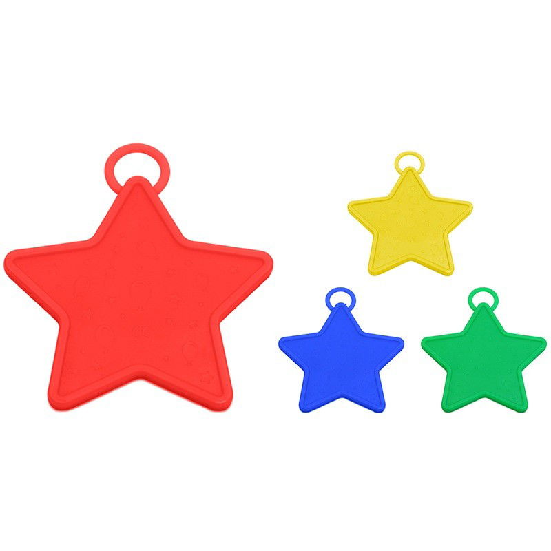 Set 4 Greutati pentru Baloanele cu Heliu, Flippy, 60 grame, 15 grame fiecare, Plastic, Forma Stelute, Multicolor [1]