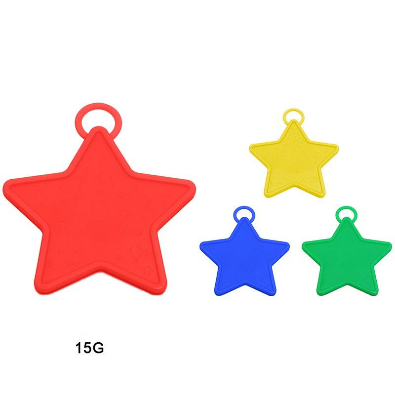 Set 4 Greutati pentru Baloanele cu Heliu, Flippy, 60 grame, 15 grame fiecare, Plastic, Forma Stelute, Multicolor [3]