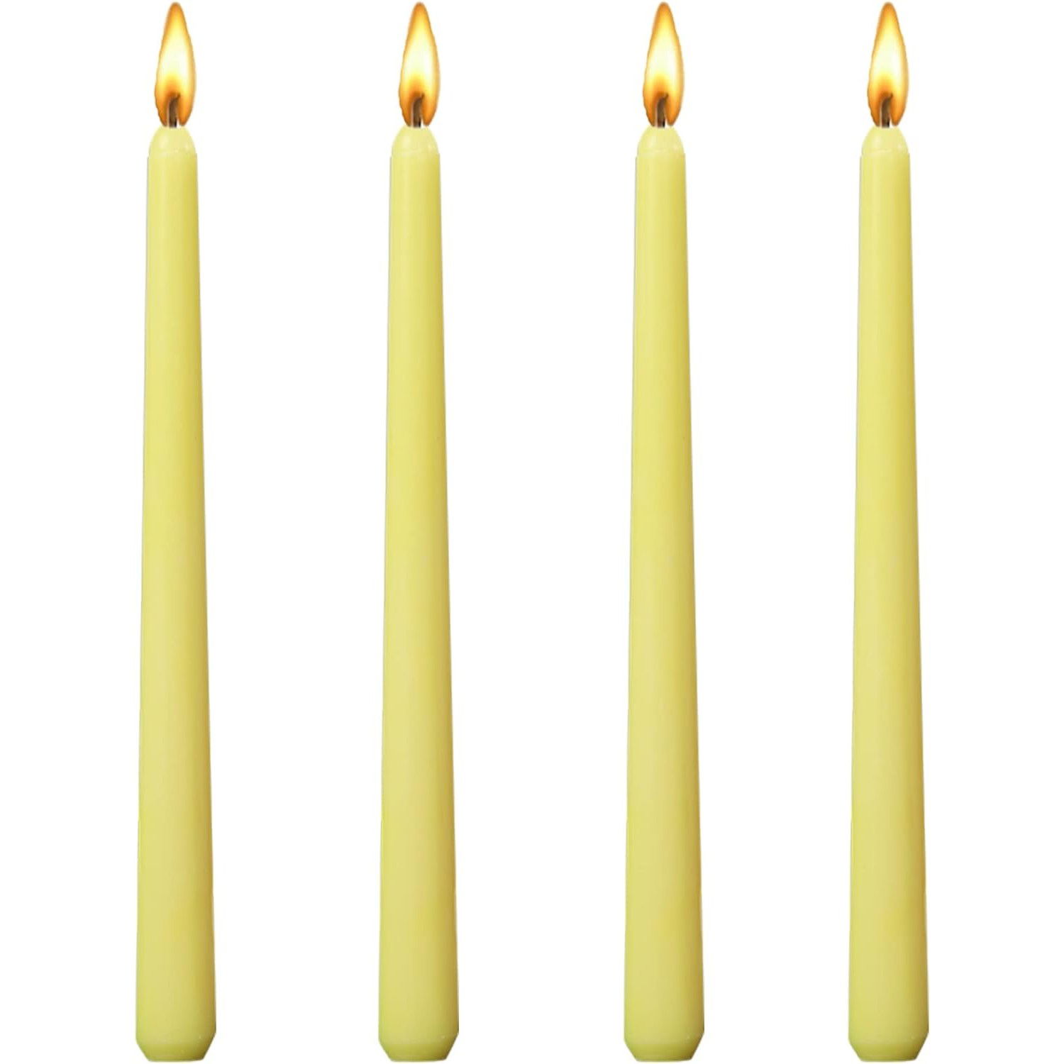 Set 4 Lumanari, Flippy, pentru Suport de Masa, Fara Miros si Fum, din Parafina, 2.2 x 25 cm, Galben [7]