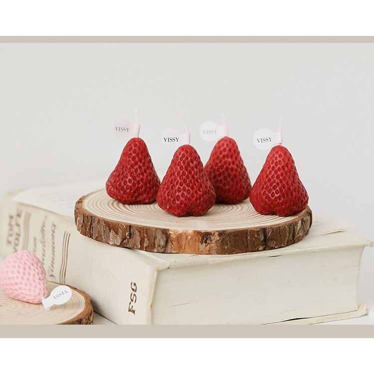 Set 4 Lumanari Parfumate, Flippy, Model Capsunici, Ardere 30 min, 52g, 6.3 x 6.3 x 3.8 cm, Rosu [6]