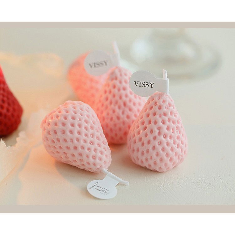 Set 4 Lumanari Parfumate, Flippy, Model Capsunici, Ardere 30 min, 52g, 6.3 x 6.3 x 3.8 cm, Roz [6]