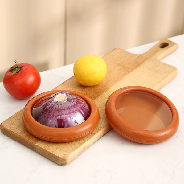 TeoMarket - Set 4 Recipiente pentru Pastrarea Proaspata a Legumelor, Flippy, Cutii Portabile Sigilate Anti-oxidare, 4 Forme Diferite pentru Legume sau Fructe, Culori diferite