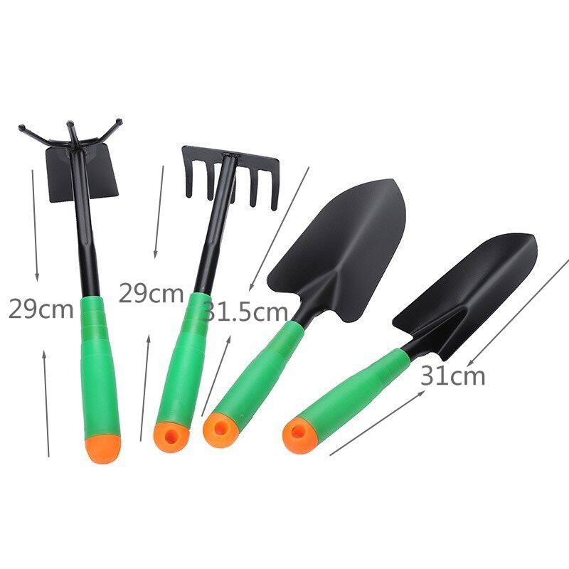 Set 4 Unelte de Gradina Flippy, pentru Plantare Prelucrare Sol si Ingrijire Plante, Material PVC si cardboard, 31.5 x 8.5 cm, verde [7]