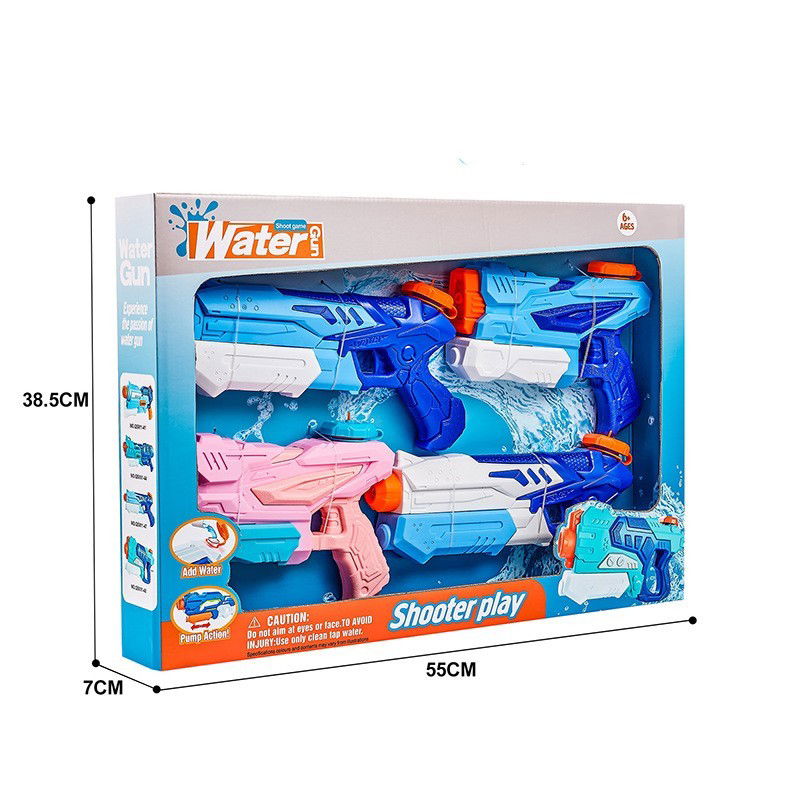 Pistoale cu apa - Set 4x Pistol cu Apa pentru Copii, Flippy, 6ani+, Albastru+Roz, 300 ML