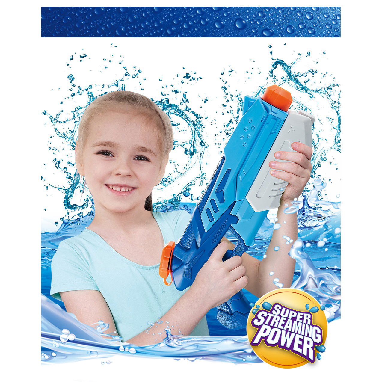 Set 4x Pistol cu Apa pentru Copii, Flippy, 6ani+, Albastru+Roz, 300 ML [6]