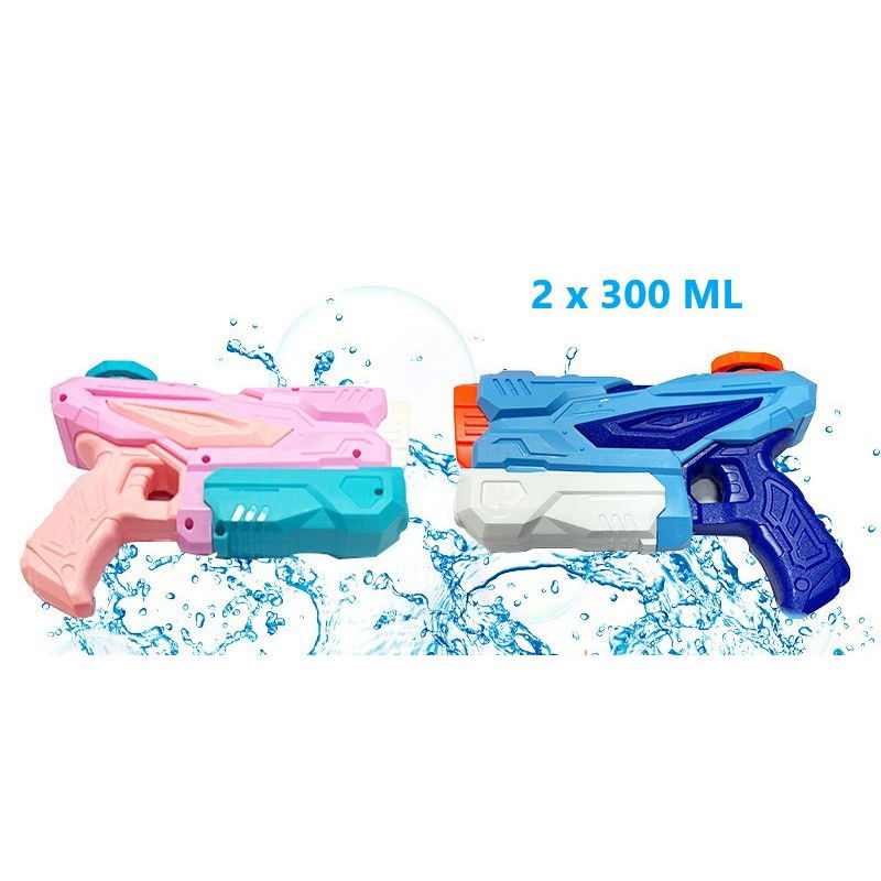 Pistoale cu apa - Set 4x Pistol cu Apa pentru Copii, Flippy, 6ani+, Multicolor, 2x 550 ML + 2x 300 ML