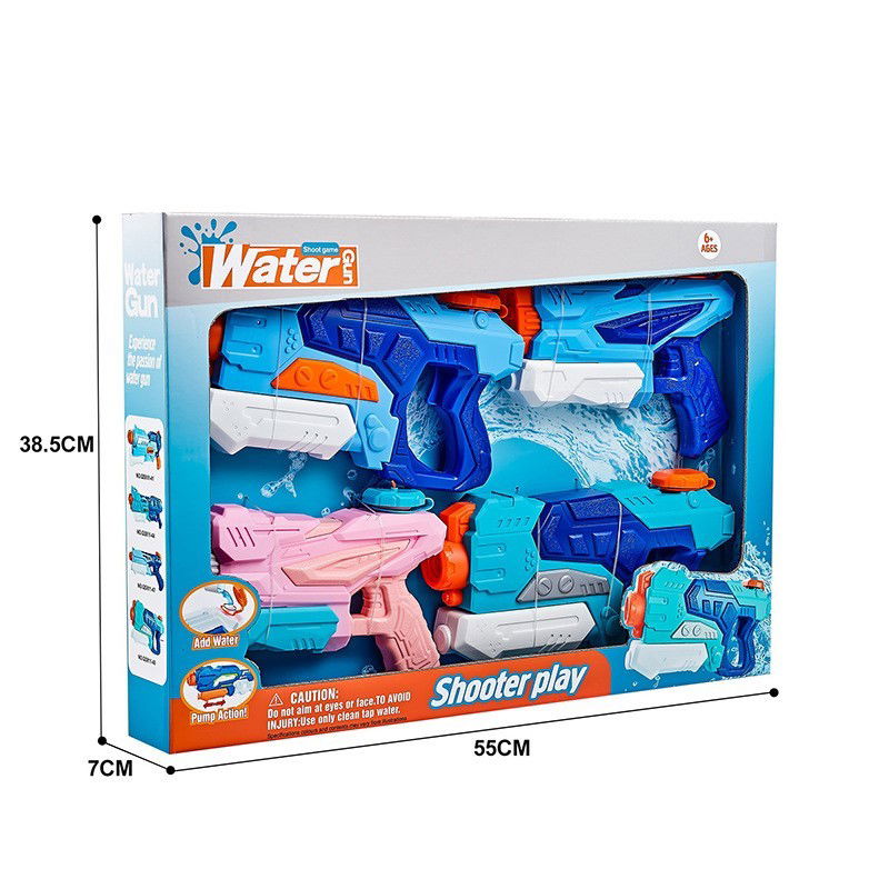Set 4x Pistol cu Apa pentru Copii, Flippy, 6ani+, Multicolor, 2x 550 ML + 2x 300 ML [6]