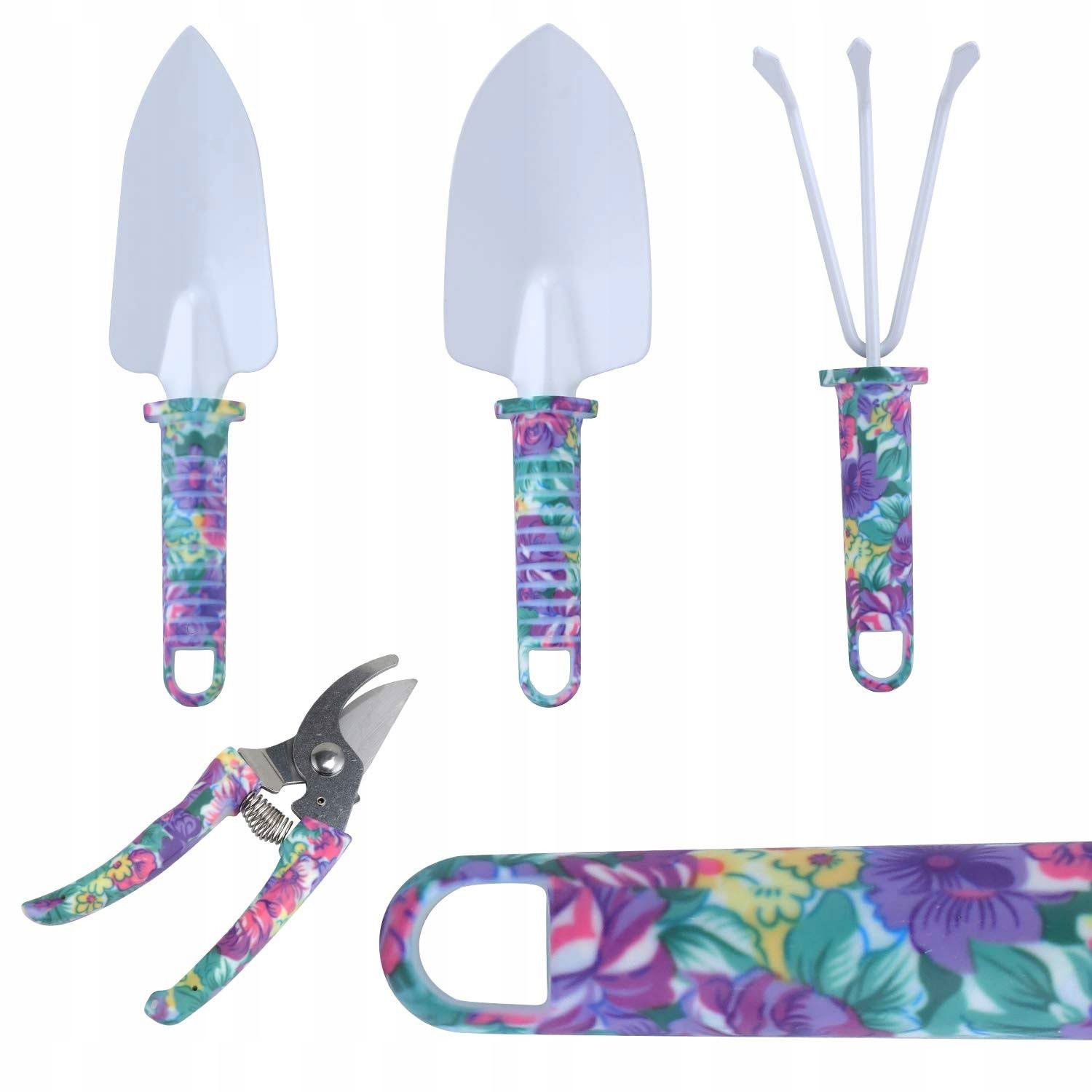 Set 5 accesorii pentru gradinarit Flippy, geanta depozitare inclusa, otel inoxidabil, 38 x 29 cm, mov [6]