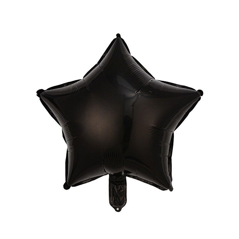 Set 5 Baloane din Folie Metalizata, Flippy, Figurine, Tema Halloween, Pai Inclus, Ambalaj Individual, Umflare cu Aer sau Heliu, Figurina Craniu 50.5x74 cm, Stelute si Cerculete 45 cm, Alb-Negru [4]