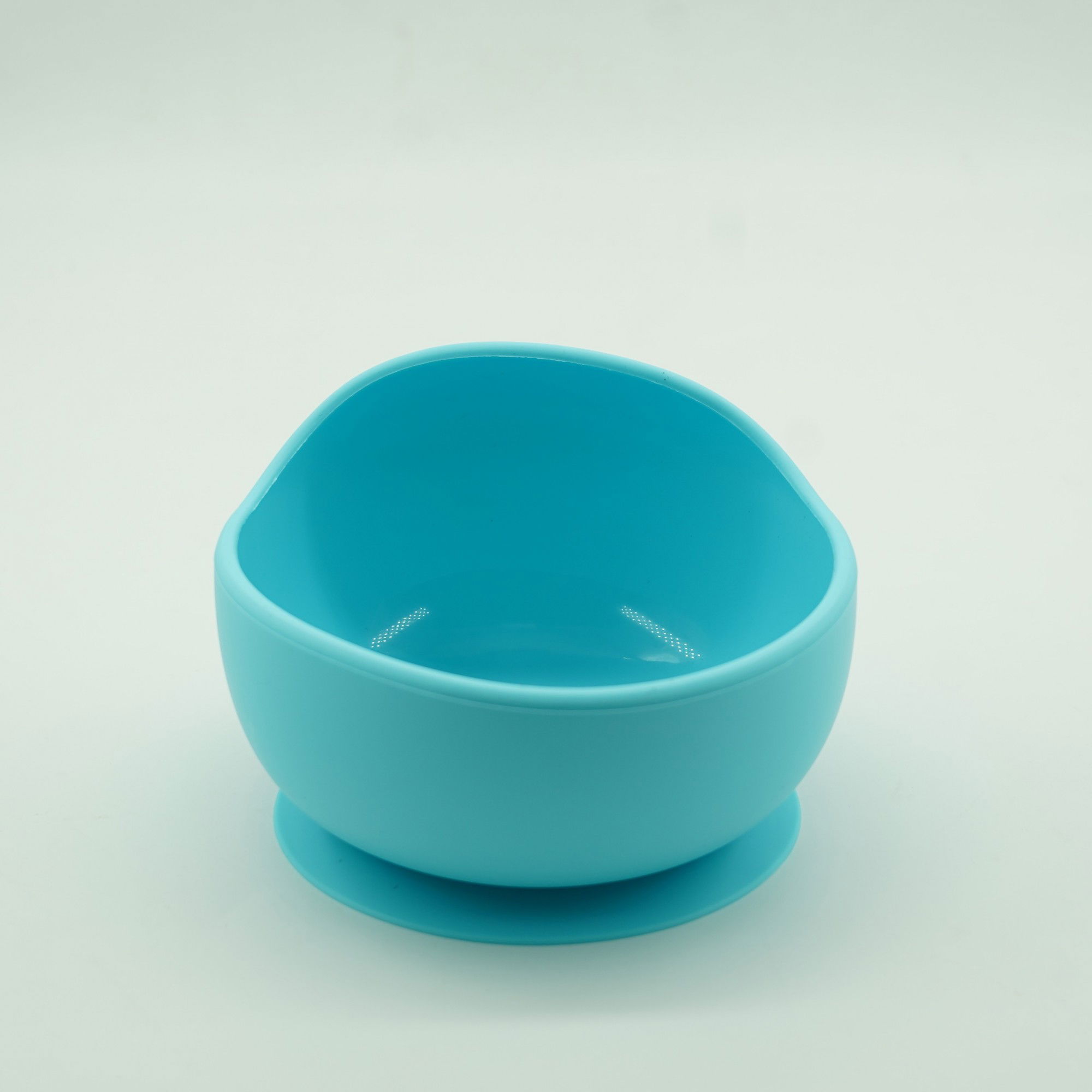 Set 5 piese diversificare bebelusi si copii din silicon Flippy, baveta, farfurie compartimentata cu ventuza, bol cu ventuza, tacamuri, fara alergeni, albastru [3]