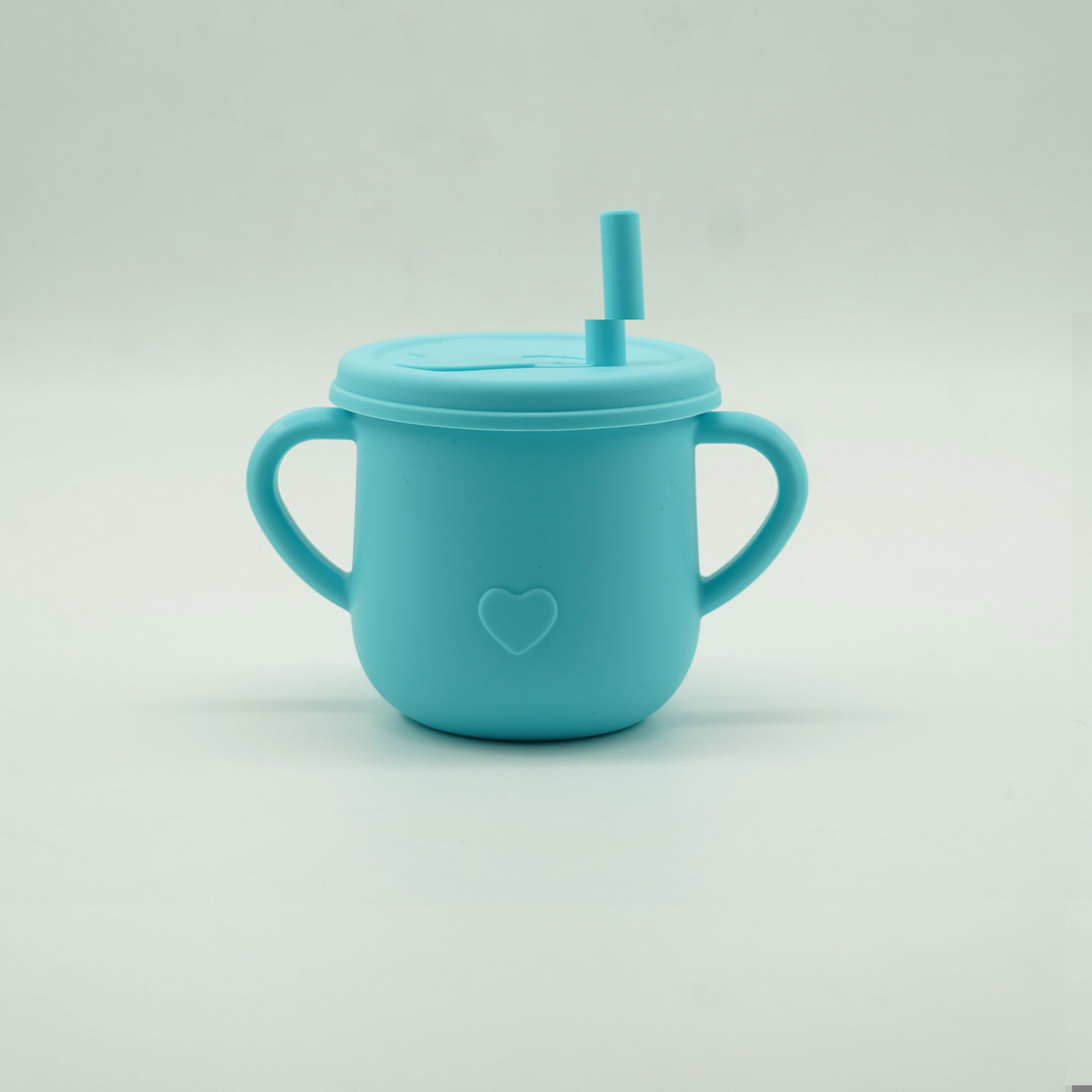 50 - 100 LEI - Set 5 piese diversificare bebelusi si copii din silicon Flippy, baveta, farfurie compartimentata cu ventuza, bol cu ventuza, tacamuri, fara alergeni, albastru