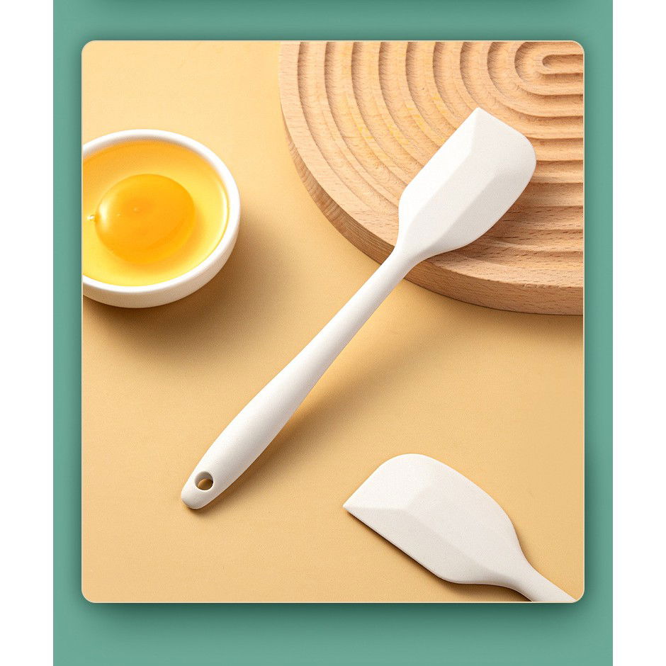 Set 5 Ustensile de Bucatarie, Flippy, din Silicon+Inox, Termorezistente, Antiaderente, 28 x 26 x 2 cm, Alb Ivory [10]