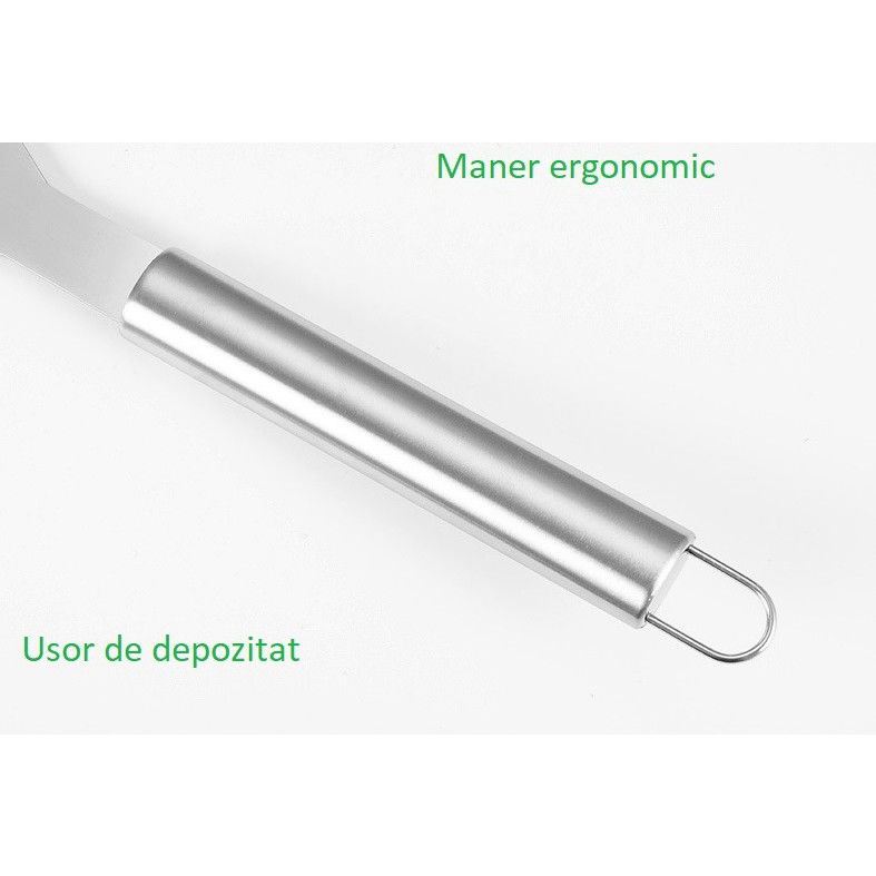 Set 5 Ustensile pentru Gratar, Flippy, din Otel Inoxidabil, Geanta Oxford, Argintiu [4]