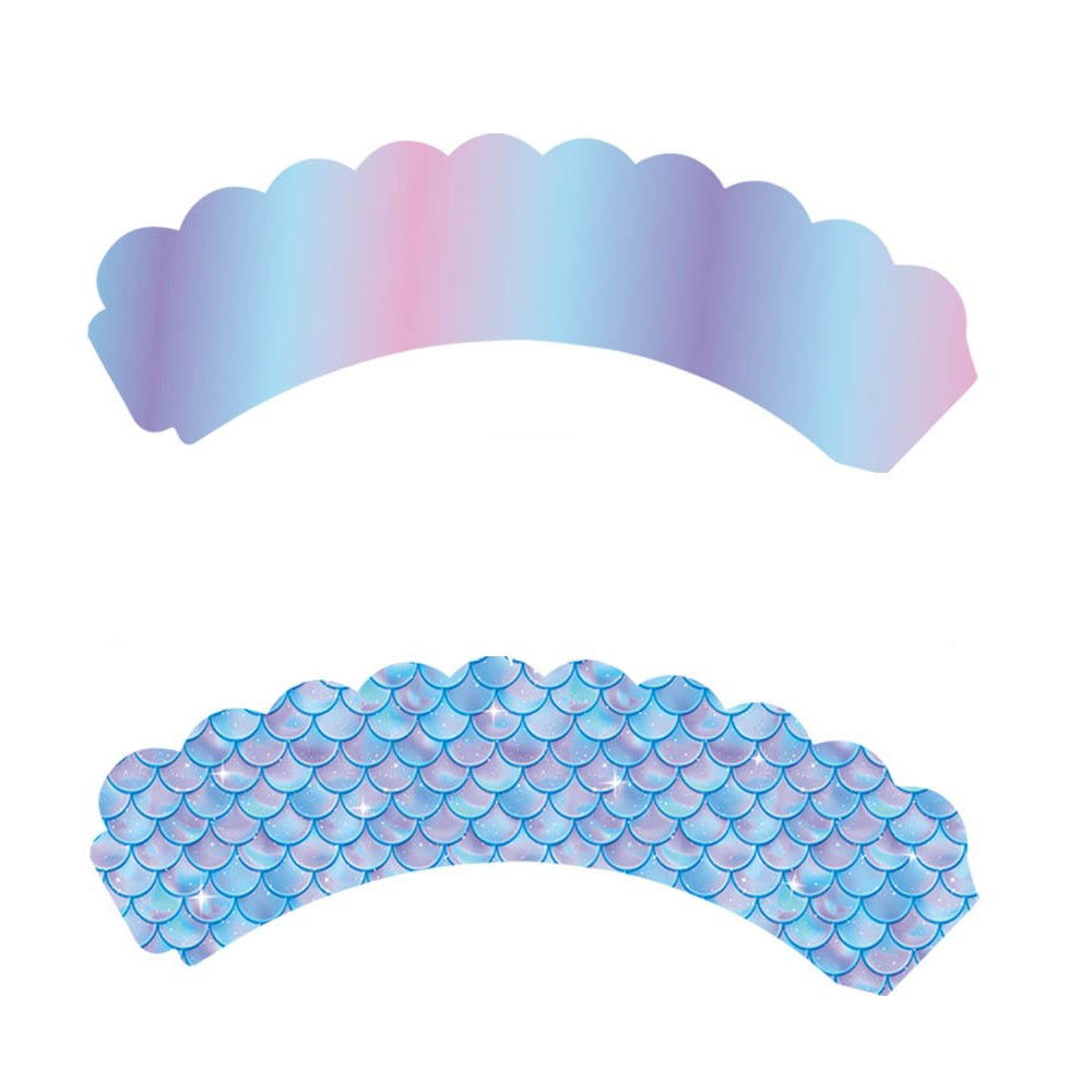 Petrecere - Set 6 Accesorii pentru Prajituri Sirena, Flippy, Colectia Mermaid, 22.7 x 8.7 cm, Multicolor