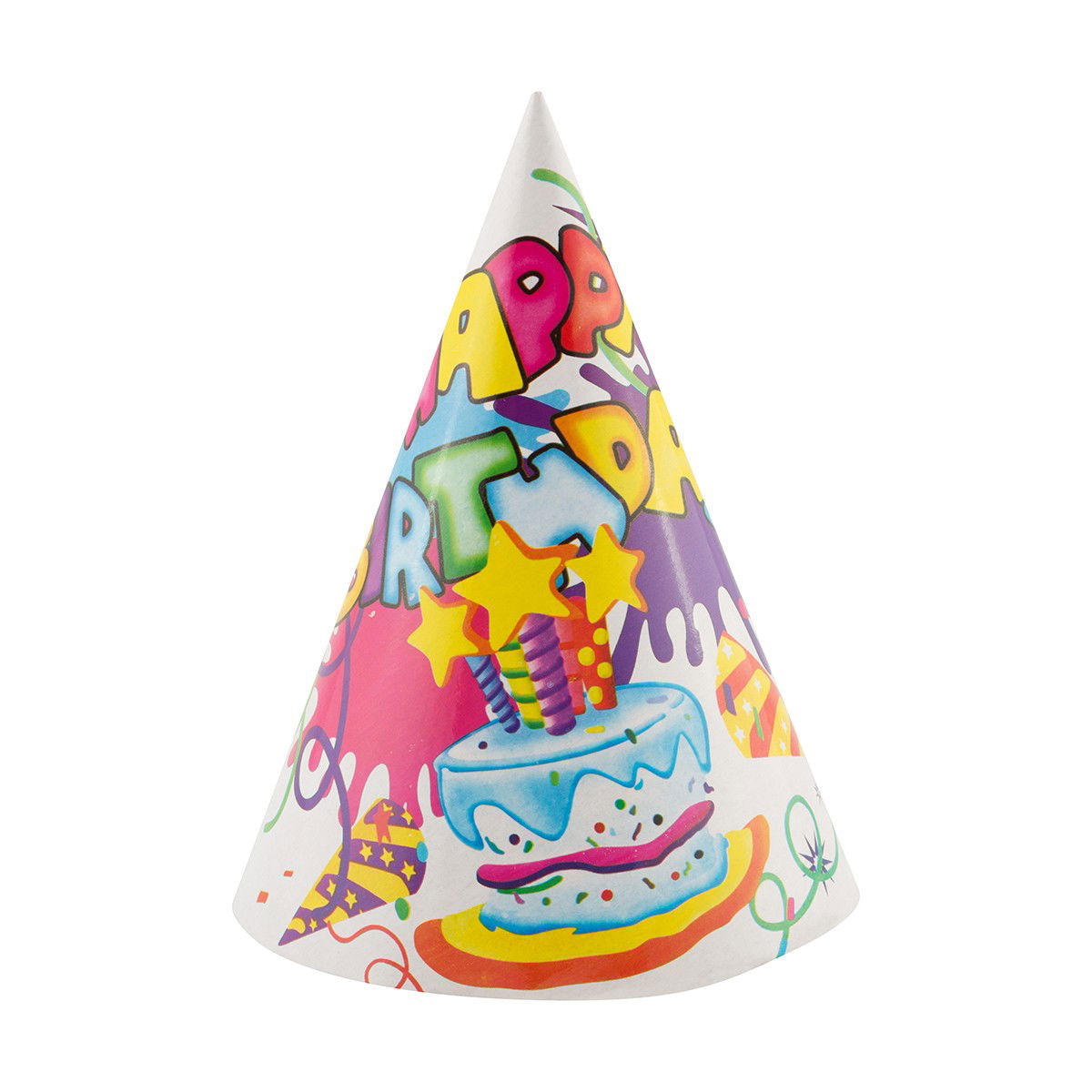 Set 6 Coifuri, Flippy, Petrecere Copii, din Carton, 20 x 13.5 cm, Model 5 Happy Birthday, Multicolor [3]