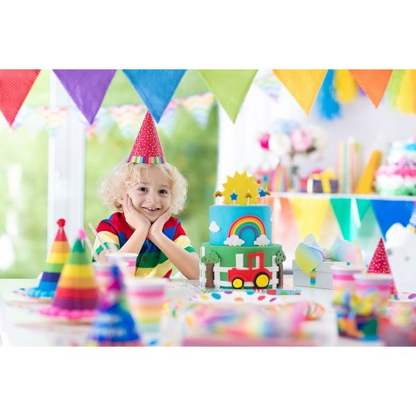 Set 6 Coifuri, Flippy, Petrecere Copii, din Carton, 20 x 13.5 cm, Model 2 Happy Birthday, Multicolor [4]