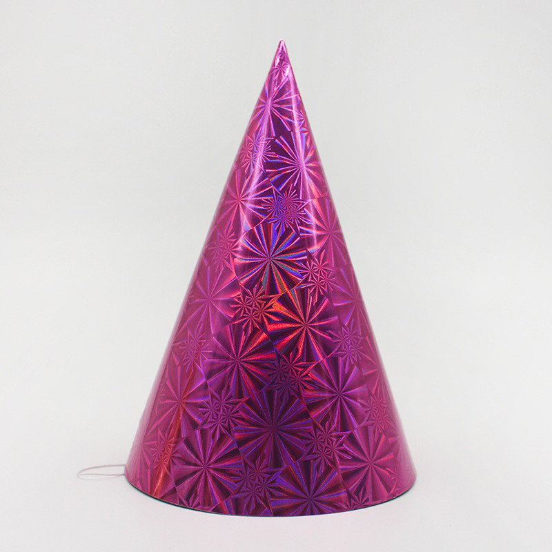 TeoMarket - Set 6 Coifuri Metalizate, Flippy, pentru Petrecere, Tematica Aniversare, Roz