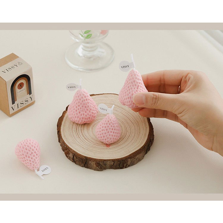 Set 6 Lumanari Parfumate, Flippy, Model Capsunici, Ardere 30 min, 78g, 6.3 x 9.3 x 3.8 cm, Roz [6]