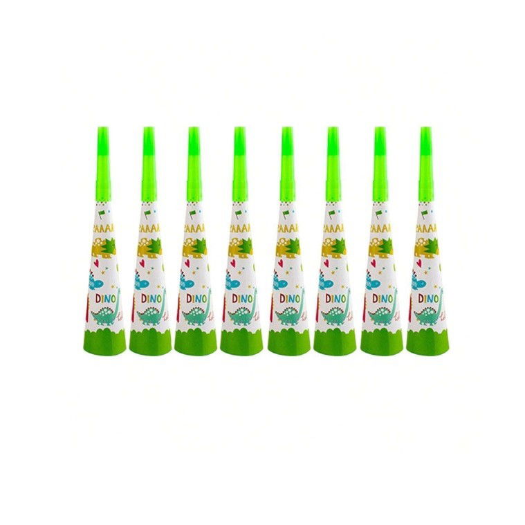 Petrecere - Set 6 Suflatori, Flippy, Colectia Dino Park, 20 x 5 cm, din Carton, Multicolor