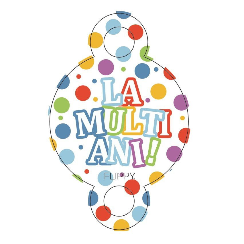 Accesorii Petrecere - Set 6 Suflatori, Flippy, Colectia LA MULTI ANI, 19 x 11 cm, din Carton/Plastic/Hartie, Multicolor