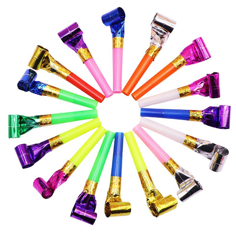 TeoMarket - Set 6 Suflatori, Flippy, pentru Petrecere, Tematica Aniversare, 8 cm, Multicolore