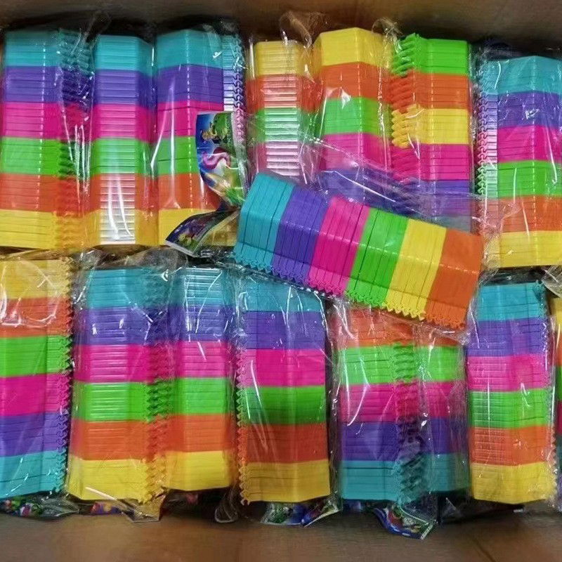 Puzzle pentru copii, Flippy, fidget loop, functie stivuire, bucle, decompresie, curcubeu, 20 cm [4]