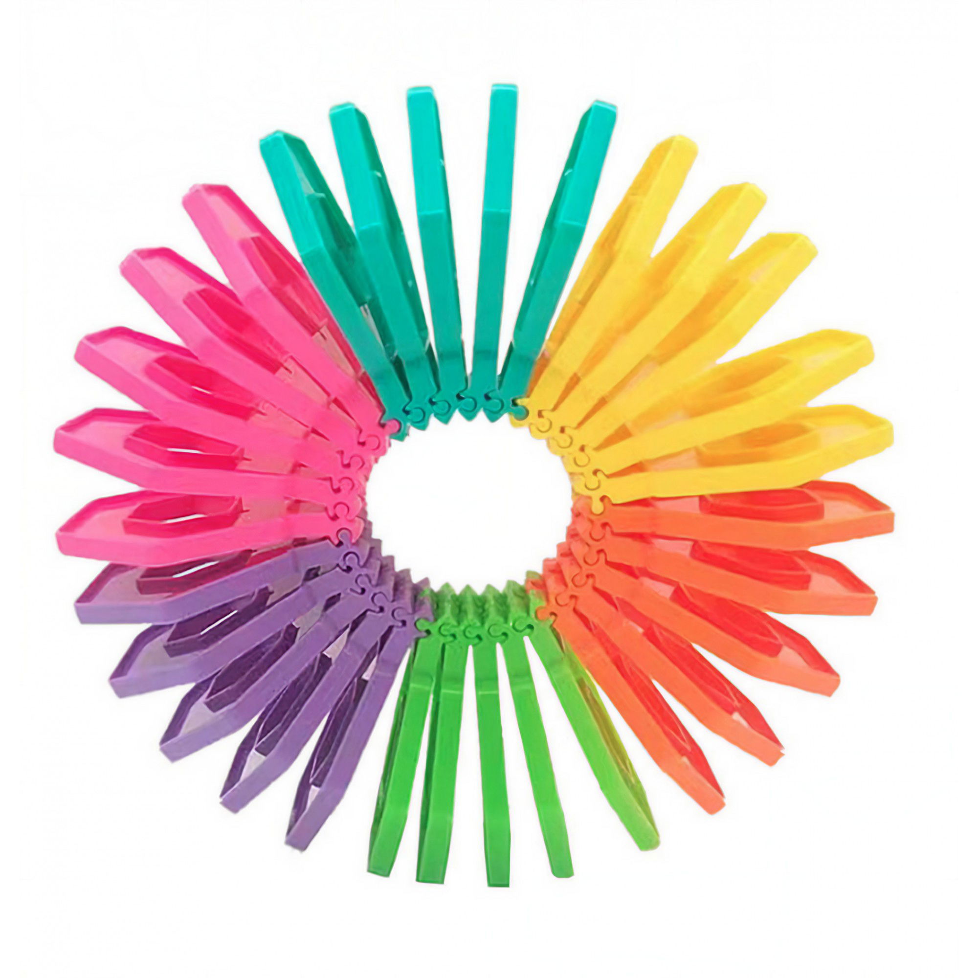 Puzzle pentru copii, Flippy, fidget loop, functie stivuire, bucle, decompresie, curcubeu, 20 cm [6]