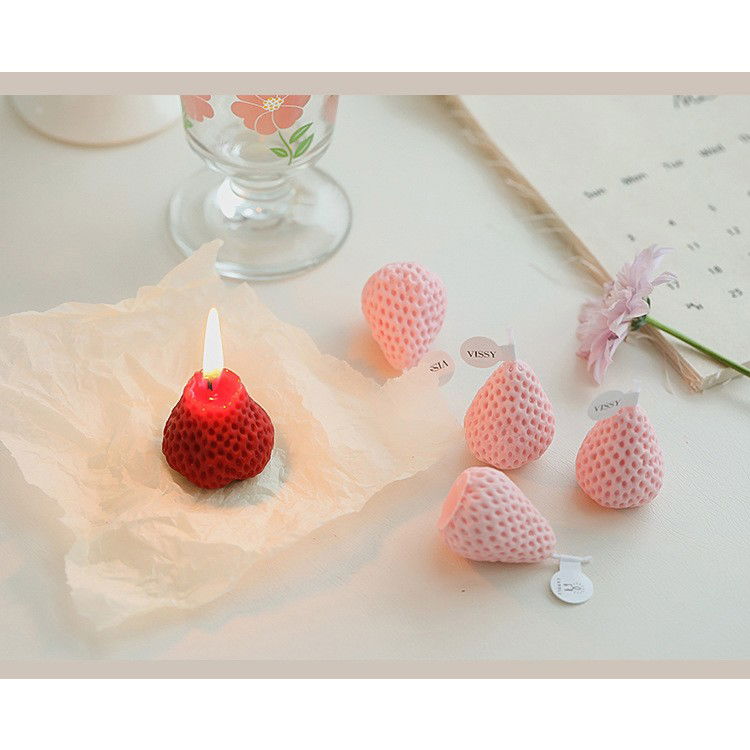 Set 9 Lumanari Parfumate, Flippy, Model Capsunici, Ardere 30 min, 117g, 9.3 x 9.3 x 3.8 cm, Roz/Rosu [3]