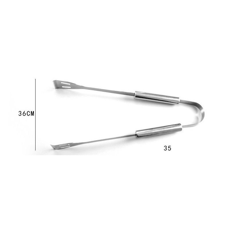 Set 9 Ustensile pentru Gratar, Flippy, din Otel Inoxidabil, Geanta Oxford, Argintiu [7]